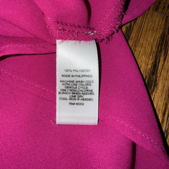 2/$10 • Express Fuchsia Portofino Button Down Blouse - Size: Small - Picture 6 of 9